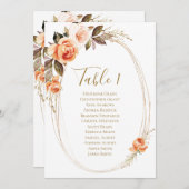 秋フローラテーブル番号座席表 招待状 (正面/裏面)
