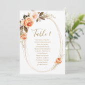 秋フローラテーブル番号座席表 招待状 (スタンド正面)