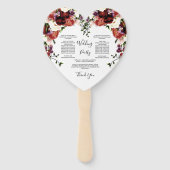 秋フローラネイビーテラコッタクリームブルガンディーパープル ハンドファン (裏面)