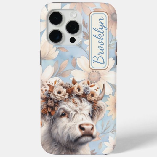 秋フローラハイランドカウズ Case-Mate iPhoneケース (裏面)