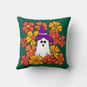 秋フローラハロウィーン幽霊 クッション (裏面)