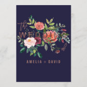 秋フローラバラ金ゴールドディナーメニューカード メニュー (裏面)