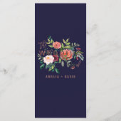 秋フローラバラ金ゴールドディナーメニューカード メニュー (裏面)