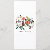 秋フローラバラ金ゴールドライトディナーメニューカード メニュー (裏面)