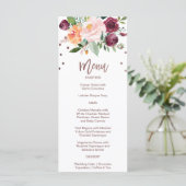 秋フローラバラ金ゴールドライトディナーメニューカード メニュー (スタンド正面)