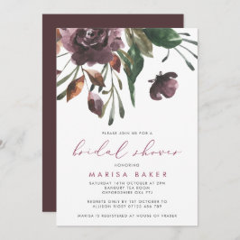 秋フローラバーストエレガントブライダルシャワー 招待状