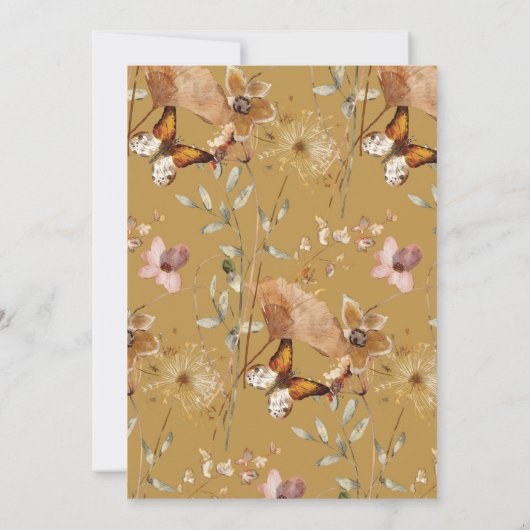 秋フローラパンプキンサンクスギビングディナーパーティー 招待状 (裏面)