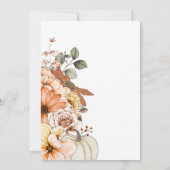 秋フローラパンプキンスクリプトハローウィンパーティ 招待状 (裏面)