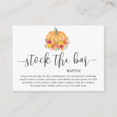 秋フローラパンプキンストックザバーブライダルシャワー エンクロージャーカード (正面)