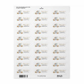 秋フローラパンプキンズキュートエレファント差出人住所 ラベル (フルシート)