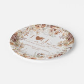 秋フローラパンプキンニュートラルベビーシャワー ペーパープレート (アングル)