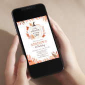 秋フローラパンプキンファースト誕生日 招待状