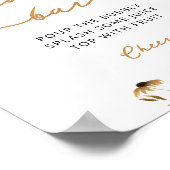 秋フローラパンプキンブライダルシャワーミモサバー ポスター (角)