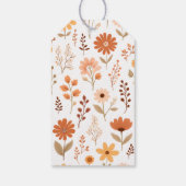 秋フローラパンプキンブライダルシャワー ギフトタグ (裏面)