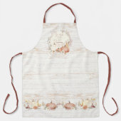 秋フローラパンプキ与えン感謝していの主の名前 エプロン (正面)