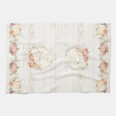 秋フローラパンプキ与えン感謝していの主の名前 キッチンタオル (横)