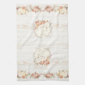 秋フローラパンプキ与えン感謝していの主の名前 キッチンタオル (縦)