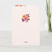 秋フローラパーソナライズされたフォト誕生日 カード (裏面)