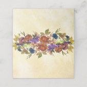 秋フローラパープルバーンオレンジイエロー座席表 プレイスカード (外部開封)