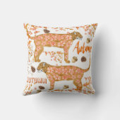 秋フローラヒョウ装飾用クッション クッション (裏面)