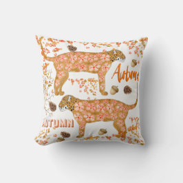 秋フローラヒョウ装飾用クッション クッション