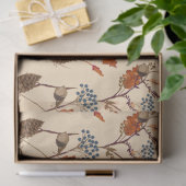 秋フローラピネコーンギフトラッピングティッシュペーパー 薄葉紙 (ギフト)