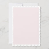 秋フローラピンクボウ秋インラブベビーシャワー 招待状 (裏面)