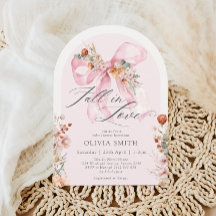 秋フローラピンクボウ秋インラブベビーシャワー