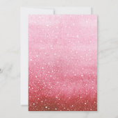 秋フローラピンクリトルパンプキンガールベビーシャワー 招待状 (裏面)