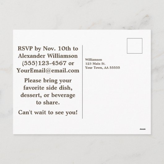 秋フローラファミリー懇親会葉書 シーズンポストカード (裏面)