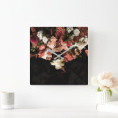 「秋フローラファンタジー」 スクエア壁時計 (ホーム)