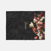 「秋フローラファンタジー」 フリースブランケット (正面(横))