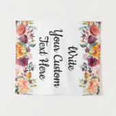 秋フローラフォトブース結婚の背景のプロップデッキ タペストリー (正面(横))