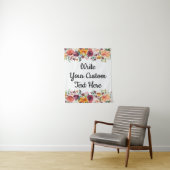 秋フローラフォトブース結婚の背景のプロップデッキ タペストリー (インサイチュ)