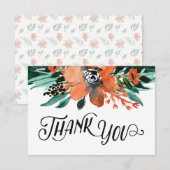 秋フローラフラットサンキュー サンキューカード (正面/裏面)