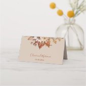 秋フローラフラワーズベジ結婚ューズ座席表 プレイスカード (裏面)