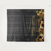 秋フローラブライダルシャワーの背景 タペストリー (正面(横))