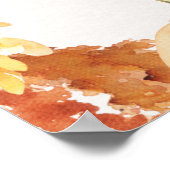 秋フローラブライダルシャワーウェルカムサイン ポスター (角)