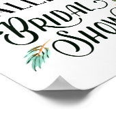 秋フローラブライダルシャワーウェルカムサイン ポスター (角)