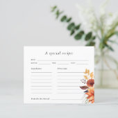 秋フローラブライダルシャワーレシピカード (スタンド正面)