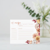 秋フローラブライダルシャワーレシピカード (スタンド正面)