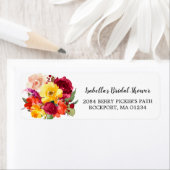 秋フローラブライダルシャワー差出人住所 ラベル (インサイチュ)