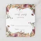 秋フローラブライダルシャワー折り畳み座席表 プレイスカード (外部開封)