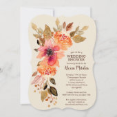 秋フローラブライダルシャワー招待状 (正面)