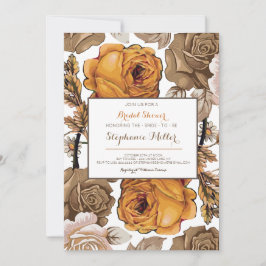 秋フローラブライダルシャワー招待状 招待状