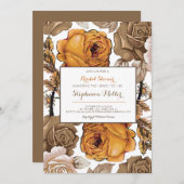 秋フローラブライダルシャワー招待状 招待状 (正面/裏面)