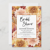 秋フローラブライダルシャワー招待 招待状 (正面)