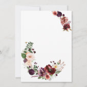 秋フローラブライダルシャワー招待 招待状 (裏面)