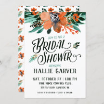 秋フローラブライダルシャワー招待