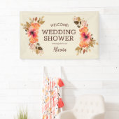 秋フローラブライダルシャワー背景 横断幕 (インサイチュ)